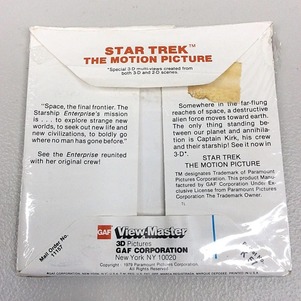 Vintage 1979 GAF View Master 3 Reel Set Star Trek The Motion Picture K57
